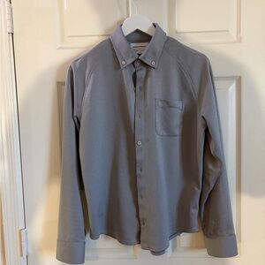 Ministry of Supply Men's Light Gray Button-Down Shirt